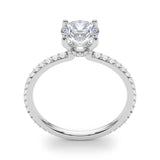 Hidden Halo Engagement Ring - alt view
