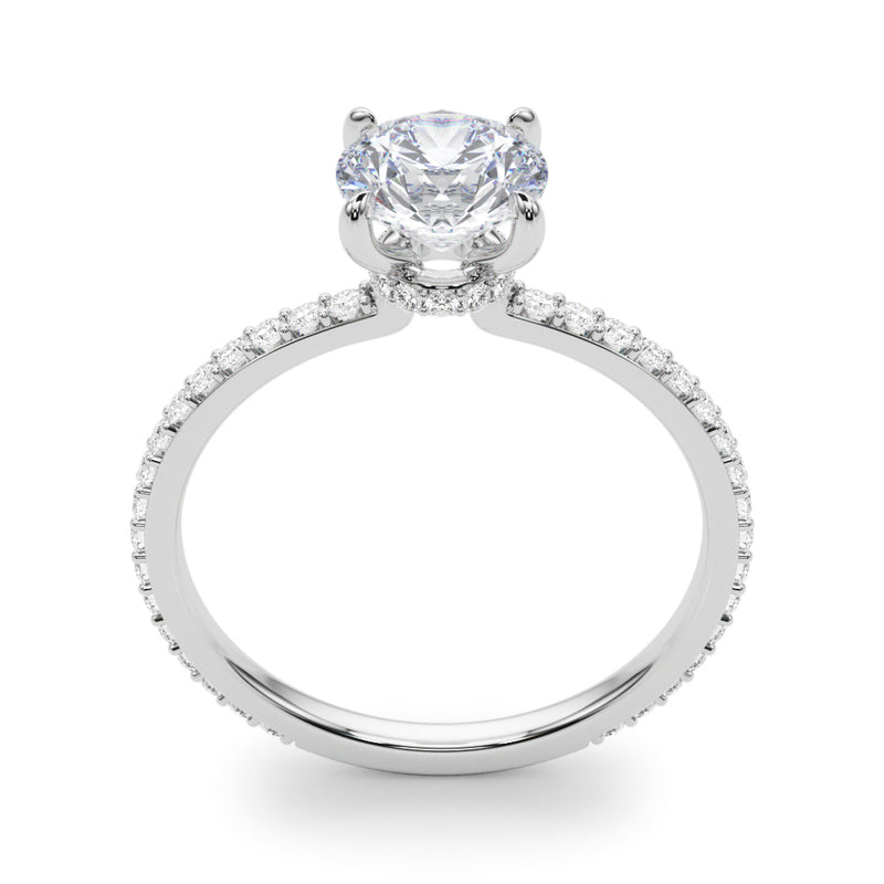 Hidden Halo Engagement Ring - alt view