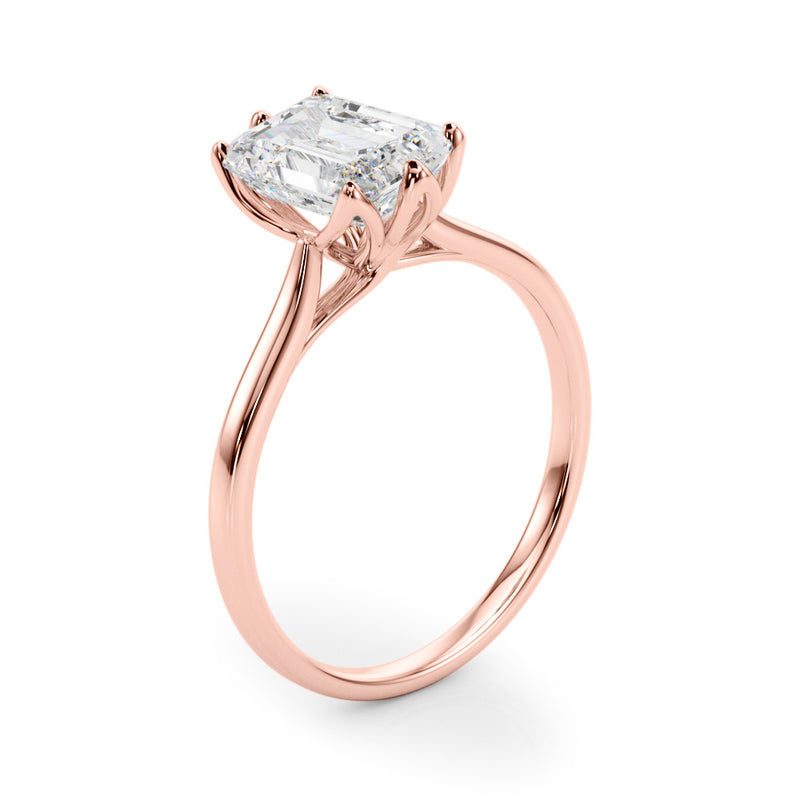 Solitaire Emerald Cut Engagement Ring (85310)