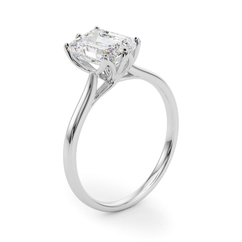 Solitaire Emerald Cut Engagement Ring (85310)