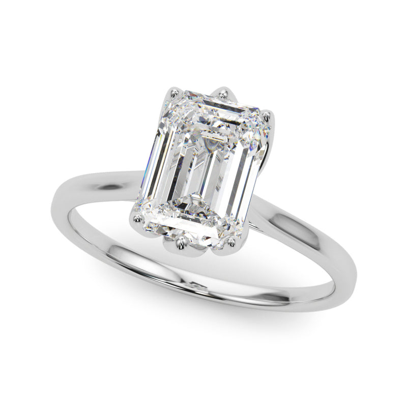 Solitaire Emerald Cut Engagement Ring (85310)