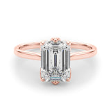 Solitaire Emerald Cut Engagement Ring (85310)