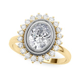 Oval Center Engagement Ring (85342)