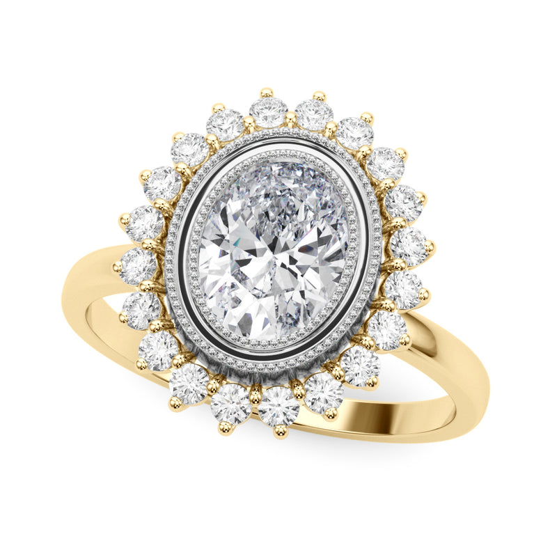 Oval Center Engagement Ring (85342)