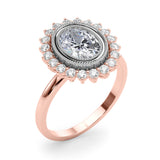 Oval Center Engagement Ring (85342)