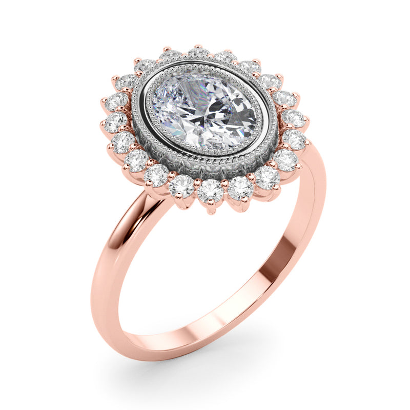 Oval Center Engagement Ring (85342)