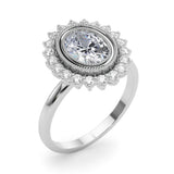 Oval Center Engagement Ring (85342)