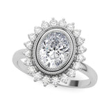 Oval Center Engagement Ring (85342)