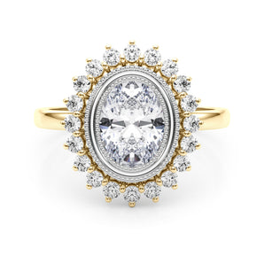Oval Center Engagement Ring (85342)