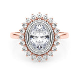 Oval Center Engagement Ring (85342)