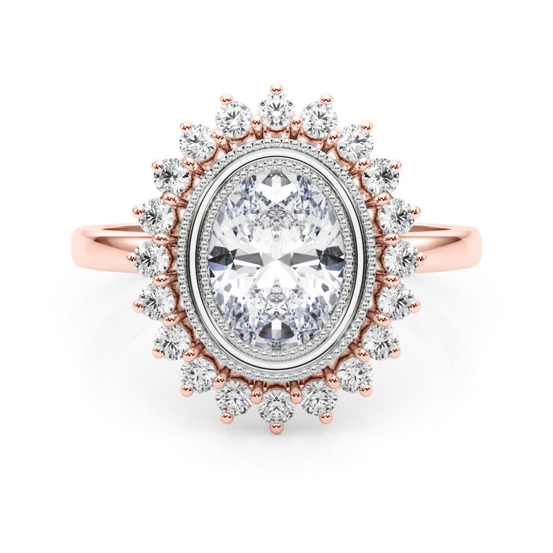 Oval Center Engagement Ring (85342)