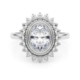 Oval Center Engagement Ring (85342)