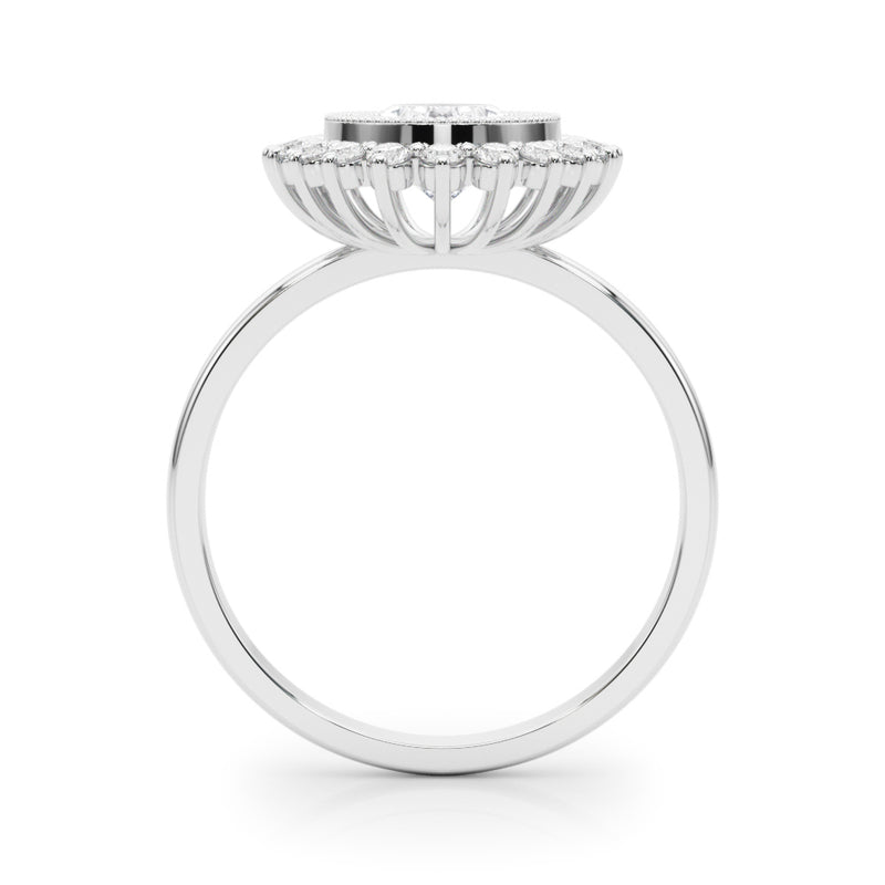 Oval Center Engagement Ring (85342)