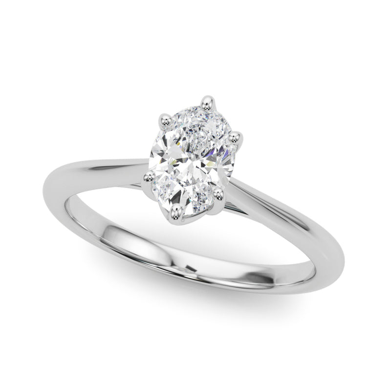 Solitaire Ovals Engagement Ring (85345)