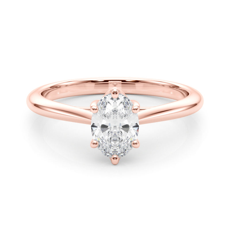 Solitaire Ovals Engagement Ring (85345)