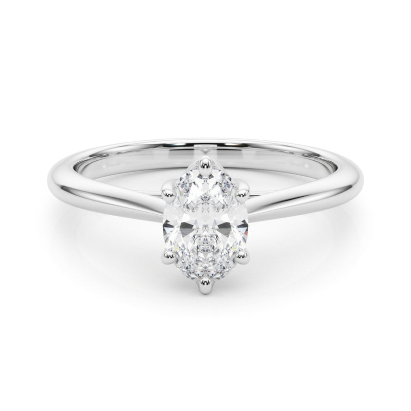 Solitaire Ovals Engagement Ring (85345)