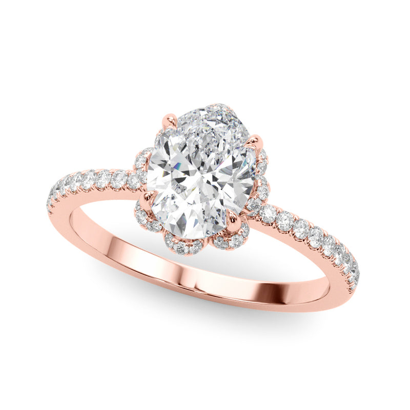 Oval Cent Engagement Ring (85357)
