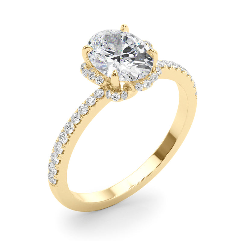 Oval Cent Engagement Ring (85357)