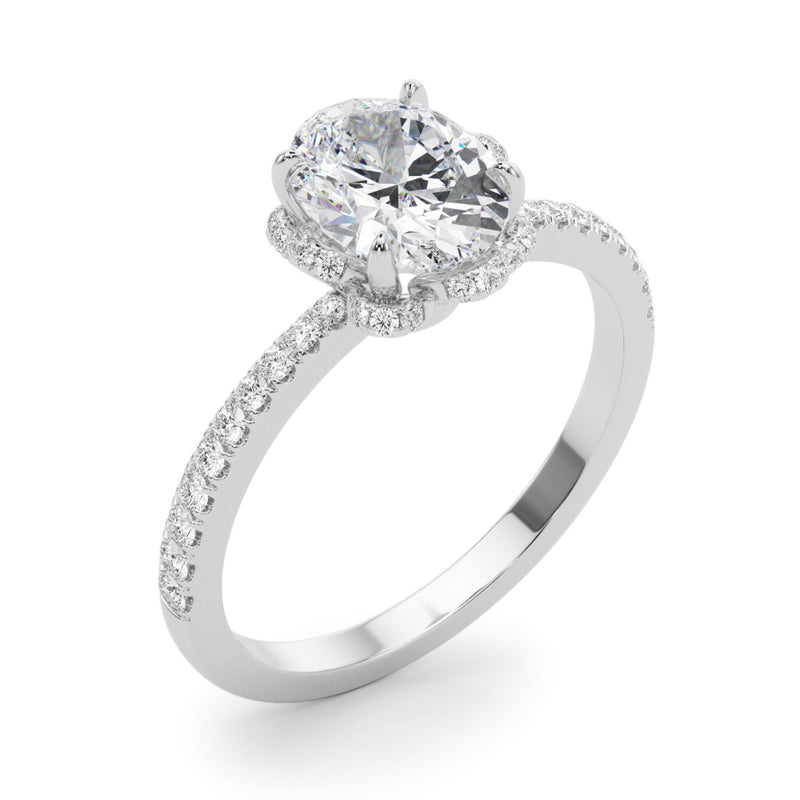 Oval Cent Engagement Ring (85357)