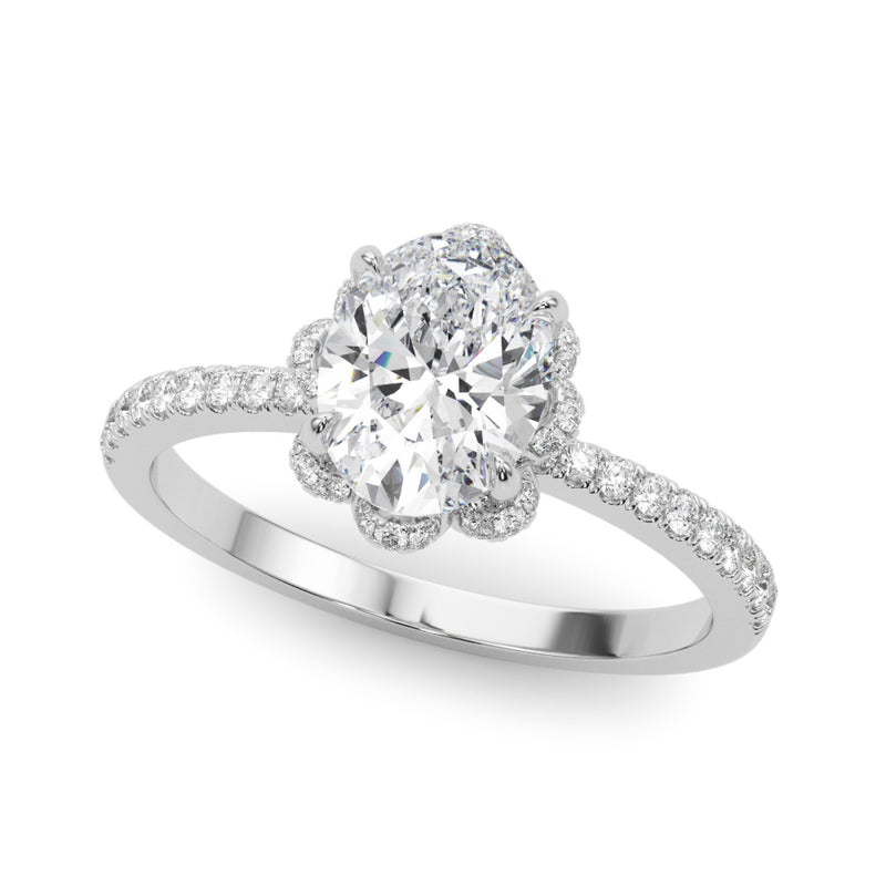 Oval Cent Engagement Ring (85357)