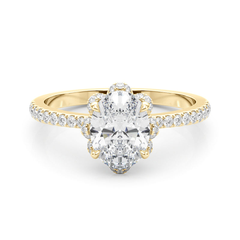 Oval Cent Engagement Ring (85357)