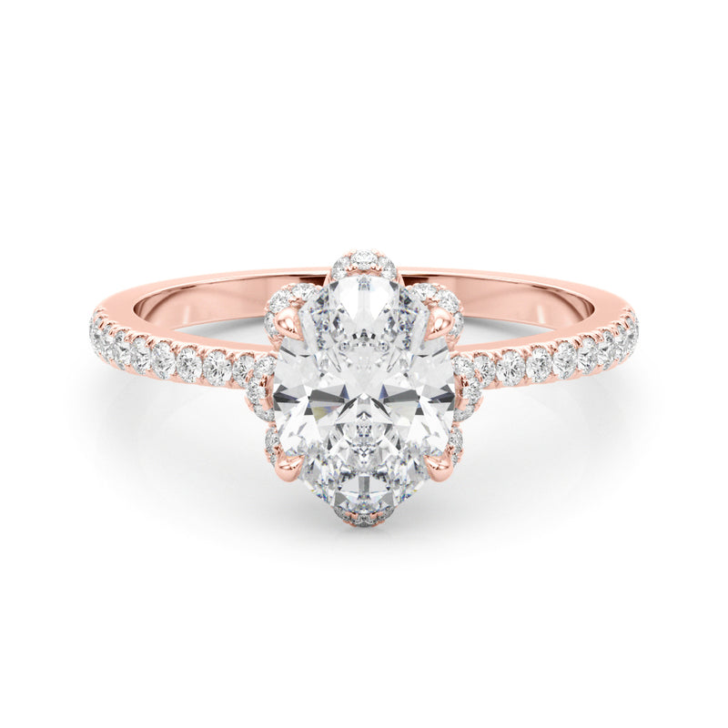 Oval Cent Engagement Ring (85357)