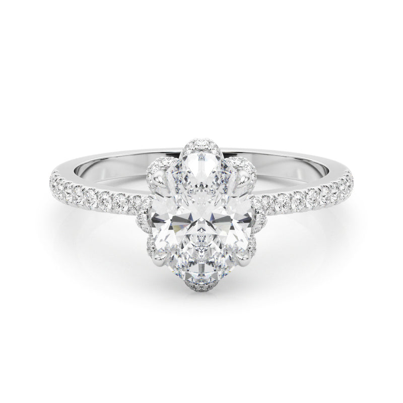 Oval Cent Engagement Ring (85357)