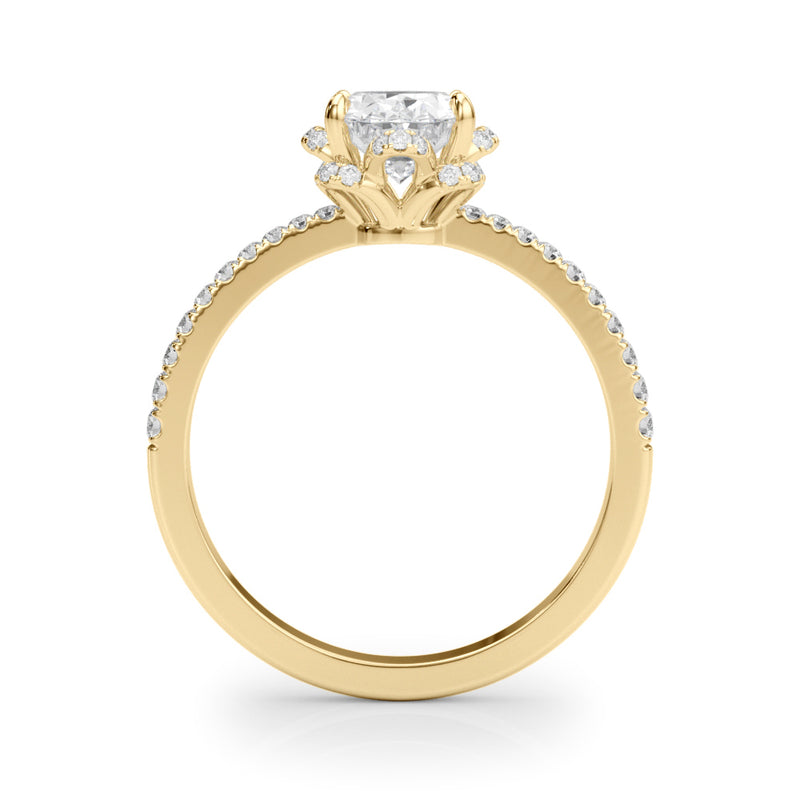 Oval Cent Engagement Ring (85357)