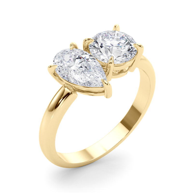 Round & Pear Shape Engagement Ring (85364)