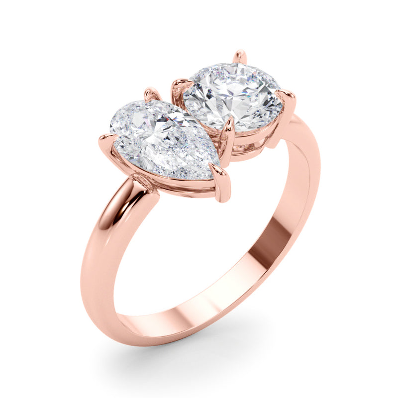 Round & Pear Shape Engagement Ring (85364)