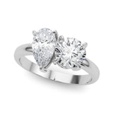 Round & Pear Shape Engagement Ring (85364)
