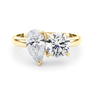 Round & Pear Shape Engagement Ring (85364)