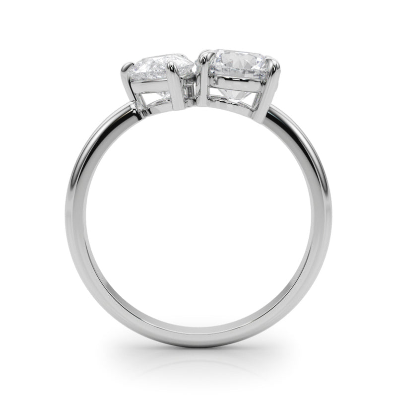 Round & Pear Shape Engagement Ring (85364)