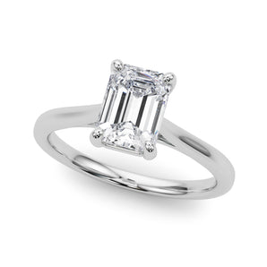 Emerald Solitaire Engagement Ring
