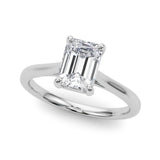 Emerald Solitaire Engagement Ring
