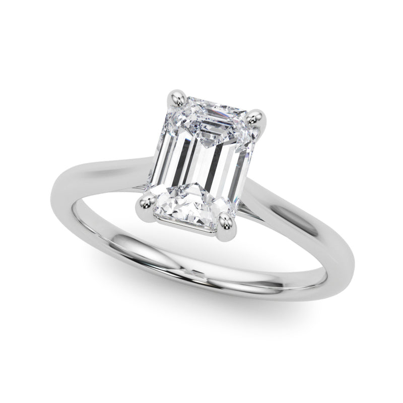 Emerald Solitaire Engagement Ring