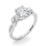 Split Shank Ov Center Rd & Mq Sides Engagement Ring (85401)