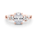Split Shank Ov Center Rd & Mq Sides Engagement Ring (85401)