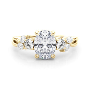 Split Shank Ov Center Rd & Mq Sides Engagement Ring (85401)
