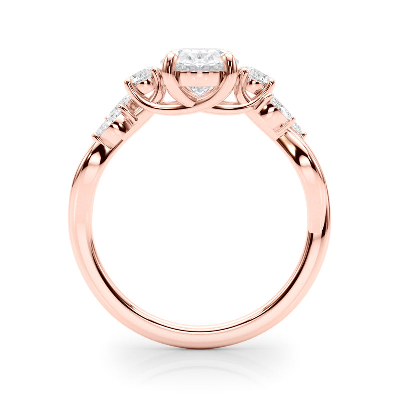 Split Shank Ov Center Rd & Mq Sides Engagement Ring (85401)