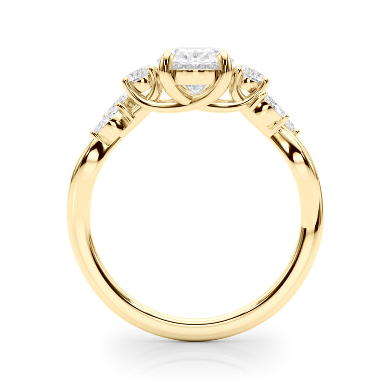 Split Shank Ov Center Rd & Mq Sides Engagement Ring (85401)
