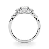Split Shank Ov Center Rd & Mq Sides Engagement Ring (85401)
