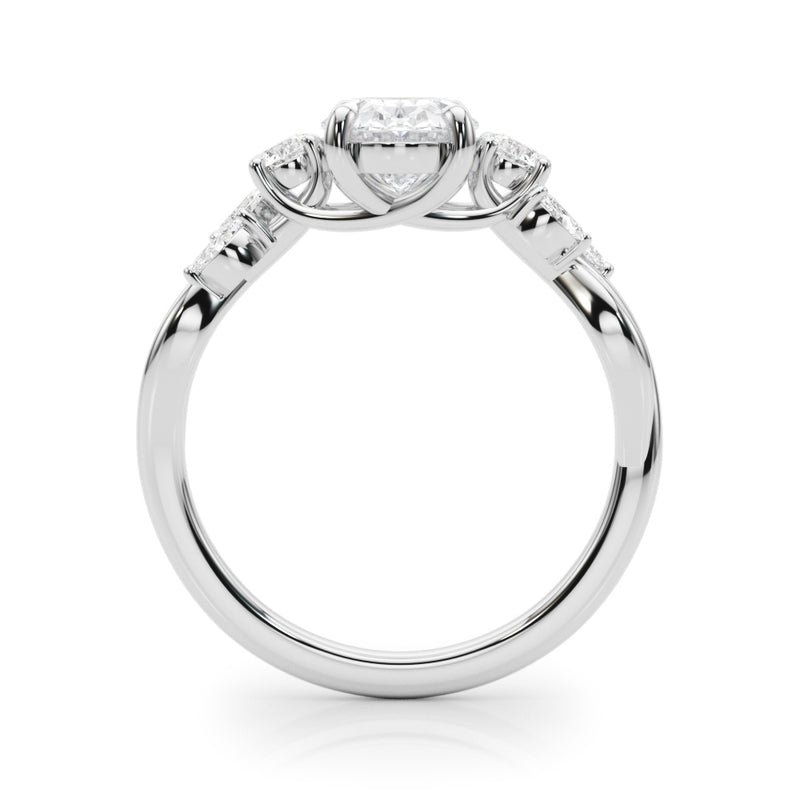 Split Shank Ov Center Rd & Mq Sides Engagement Ring (85401)