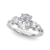 Split Shank Ov Center Rd & Mq Sides Engagement Ring (85401)