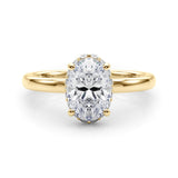 Hidden Halo Oval Center Engagement Ring (85406)