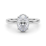 Hidden Halo Oval Center Engagement Ring (85406)