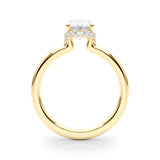 Hidden Halo Oval Center Engagement Ring (85406)