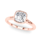 Solitaire Cushion Bezel Set Engagement Ring (85414)