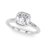 Solitaire Cushion Bezel Set Engagement Ring (85414)