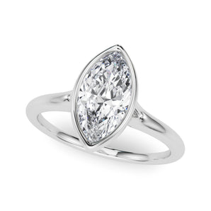 Marquise Solitaire Bezel Set Engagement Ring (85416)
